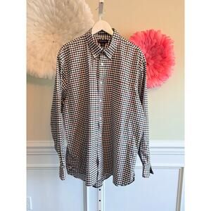 LANDS END CHECKERED BUTTON DOWN SHIRT SIZE XXL